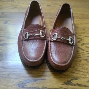 Brown leather horse bit lofters size 9.5